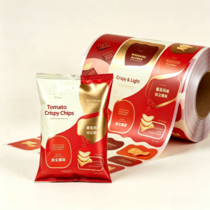 4.Hot product- Roll film -Tomato Crispy Chips Food packaging laminated roll film